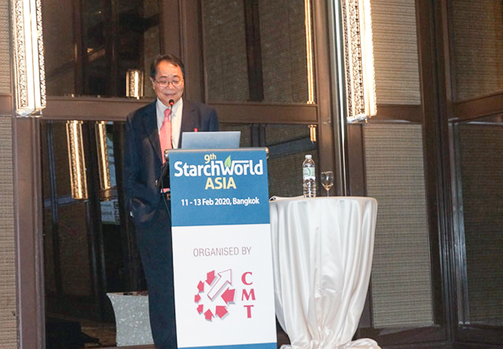 SMS spoke on the novel waxy tapioca starch and trends on clean food solution at the 9th Starch World ASIA sms-underline